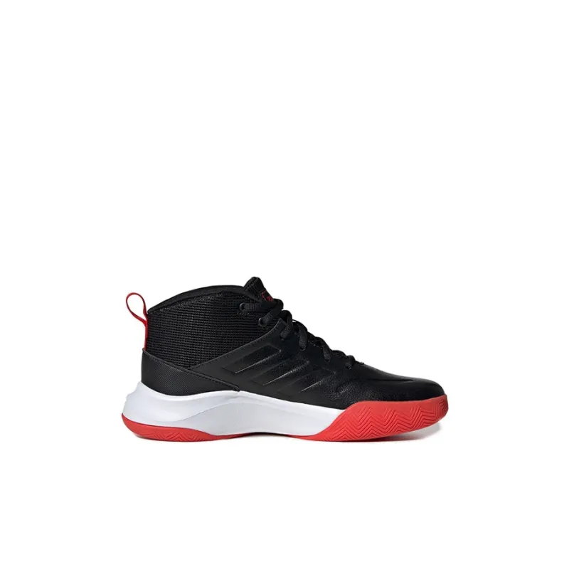 Adidas OwnTheGame Me Mid Top Basketball Shoes Black Red Kids'-1