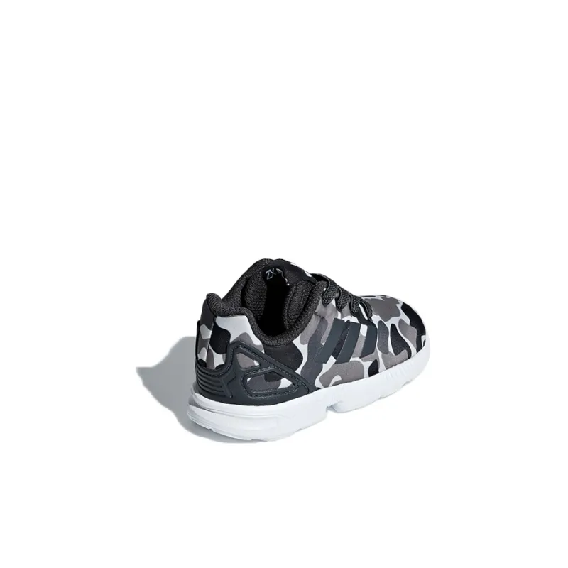 Adidas Originals ZX Flu Abrasion Resistant Low Top Toddler Shoes Charcoal Black Infant And Toddler-3