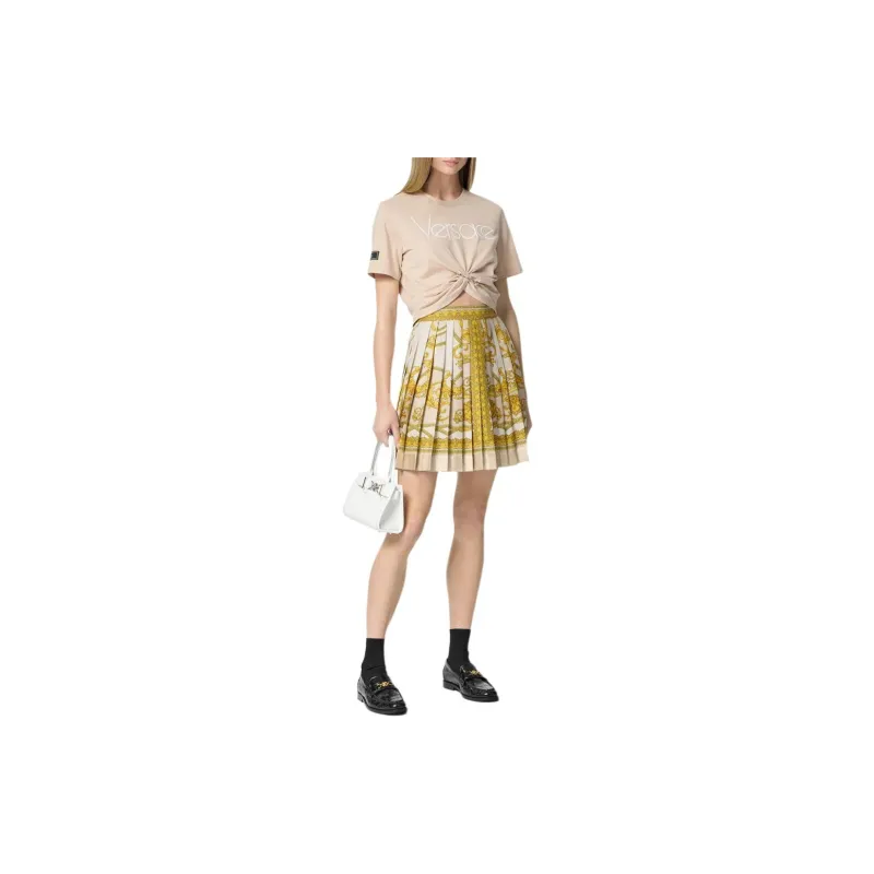 VERSACE Barocco Printed Pleated Skirt-1