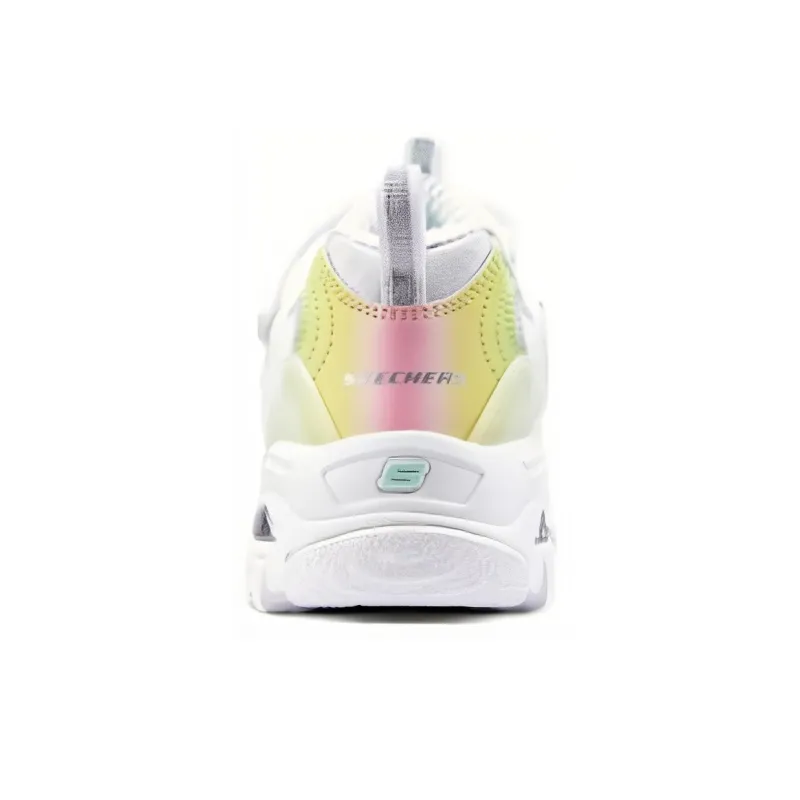 Skechers Cushioning Abrasion Resistant Breathable Low Top Kids Lifestyle Shoes White Teenagers-3