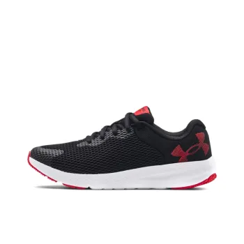 Under Armour Charged Pursuit 2 Big Low Top Kids' Running Shoes Black Red Teenagers