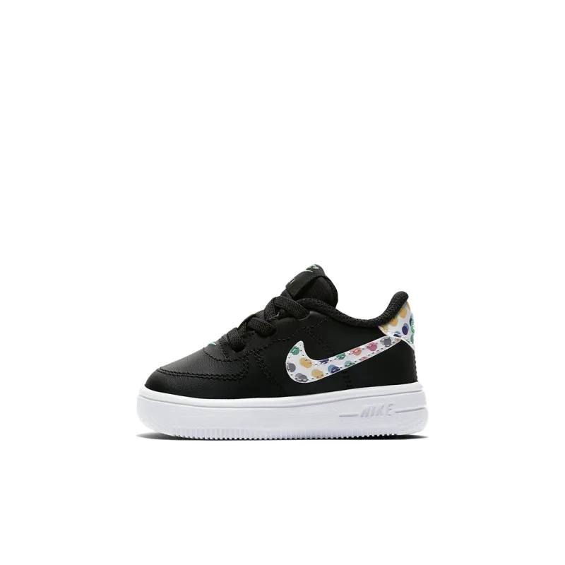Nike Air Force 1 18 Print Low-Top Toddler Shoes Black White Infant And Toddler-0