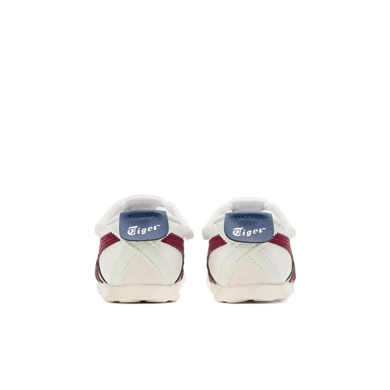 Onitsuka Tiger MEXICO 66 Abrasion Resistant Low Top Running Shoes White Red Blue Infant And Toddler-3