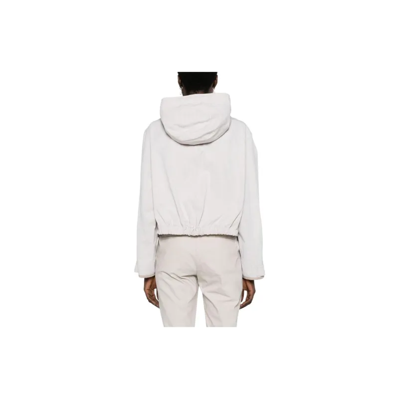 Brunello Cucinelli Zip Up Hooded Drawstring Jacket-2