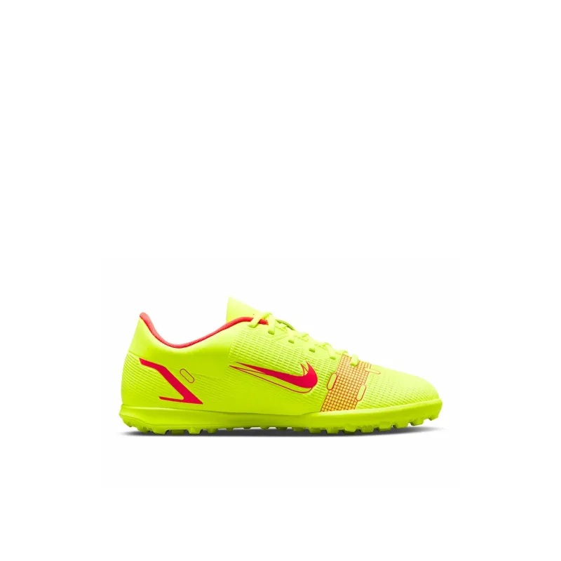 Nike Mercurial Vapor 14 Abrasion Resistant Low Top Kids' Soccer Shoes Neon Yellow Kids'-1