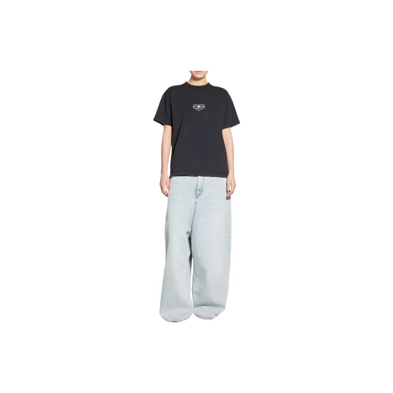 Balenciaga Bb Paris Icon Medium Fit T Shirt Black-2