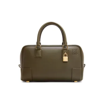 LOEWE Amazona Cow Leather Shoulder Bag, Crossbody Bag, Handbag Regular Women's Dark Khaki Green