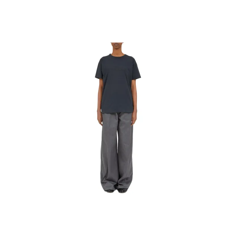 Maison Margiela Logo embroidered Cotton T shirt-1