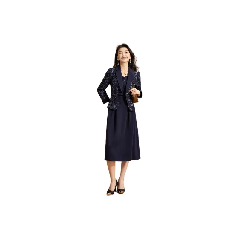 Mylan Skirt Set Women's Navy Blue-4