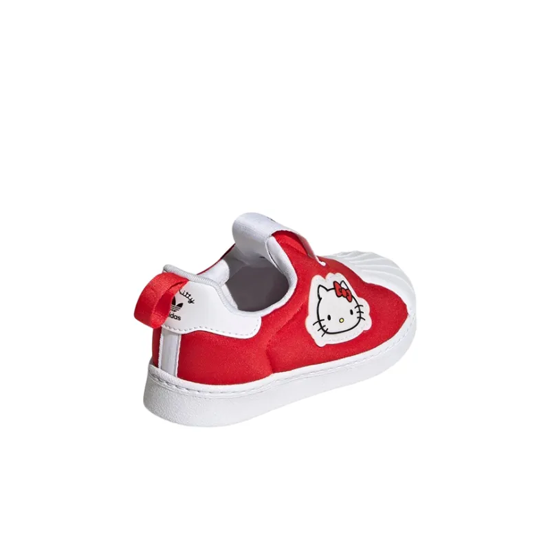 Hello Kitty x Adidas Originals Low Top Skateboard Shoes Red White Infant And Toddler-3