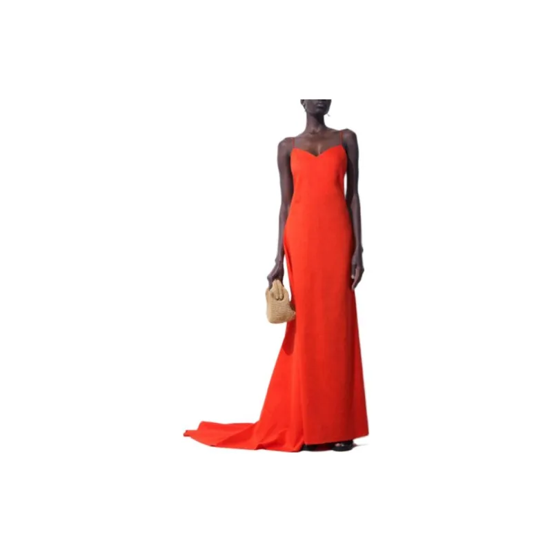 COS Slip Dresses Women's Bright Orange-1