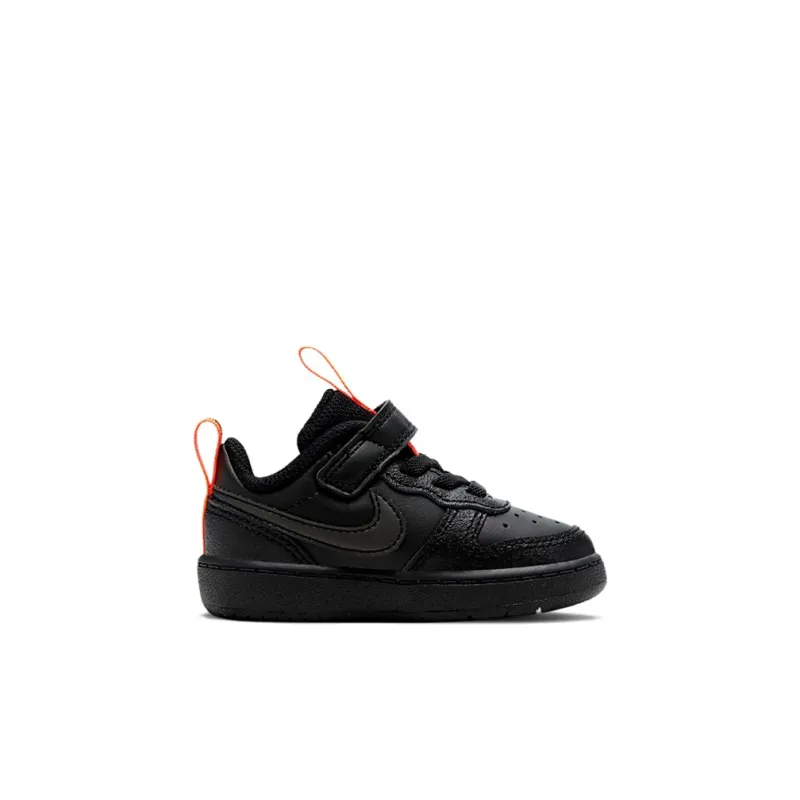 Nike Court Borough Slip-Resistant Cushioning Wear-Resistant Breathable Low-Top Toddler Shoes Black Infant And Toddler-1