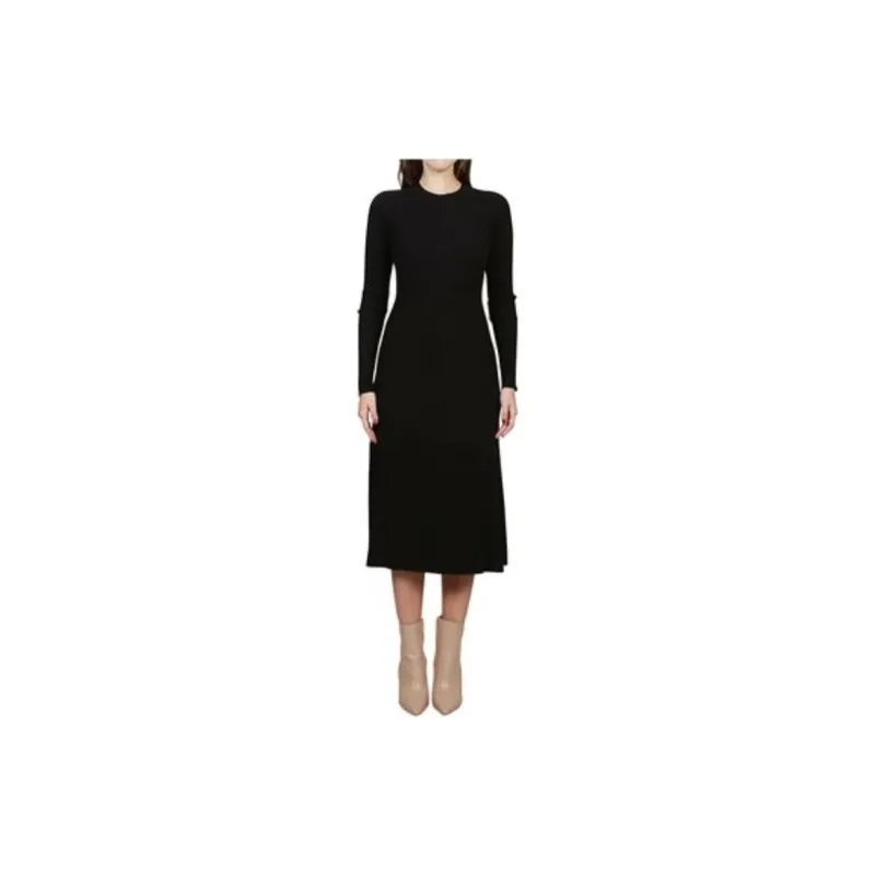 PAROSH Long-Sleeved Dresses Women's Black-2