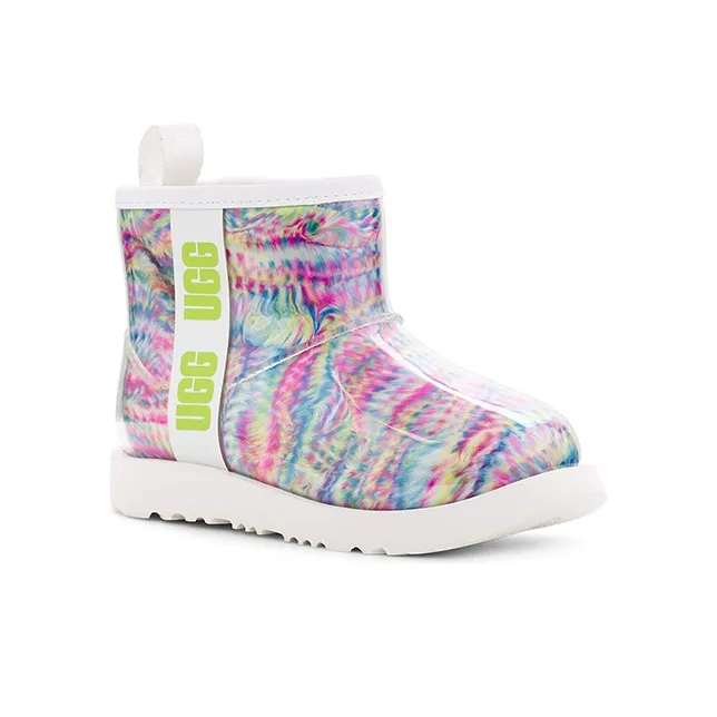 UGG Classic Clear Mini Pixelate Boot White Kids-2