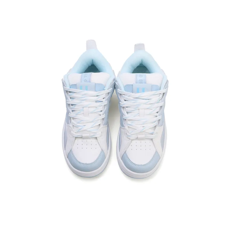 GLO BULL Skateboard Shoes Unisex Low Top White Light Blue-3