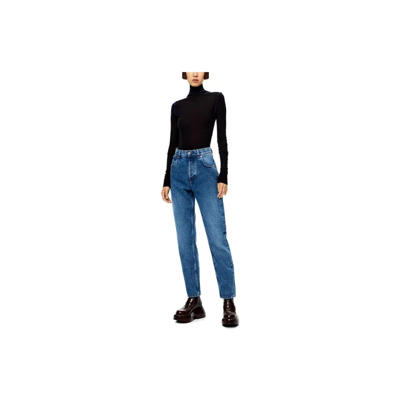 LOEWE Anagram Pocket Tapered Jeans 'Blue Denim'-1