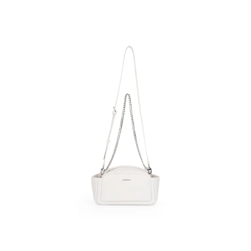 Karkki Leather Crossbody Bag, Shoulder Bag Women's White-6
