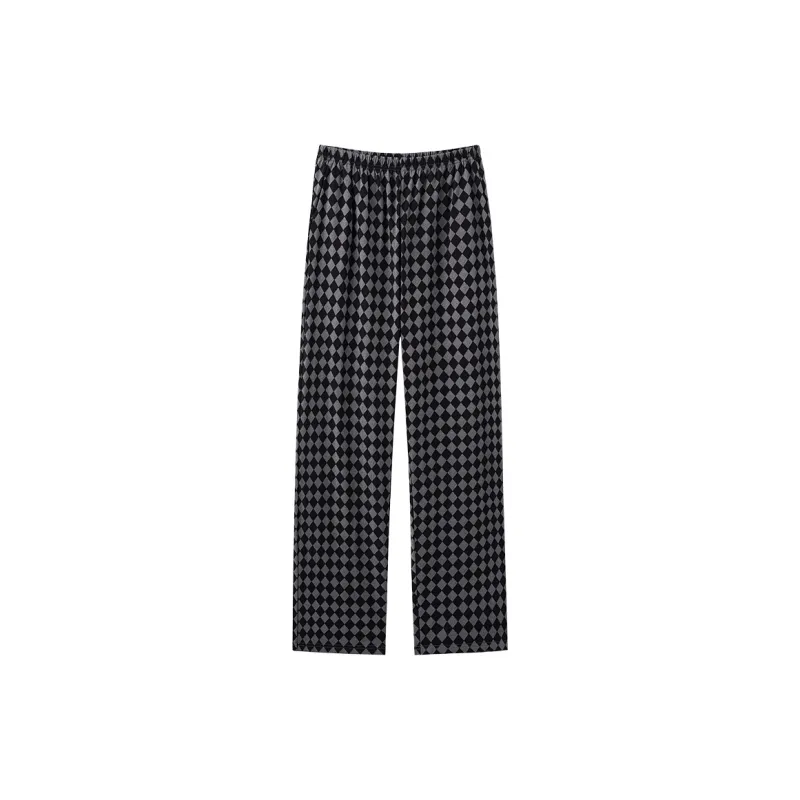 MIIOW Pajama Pants Men's Gray White Plaid-13
