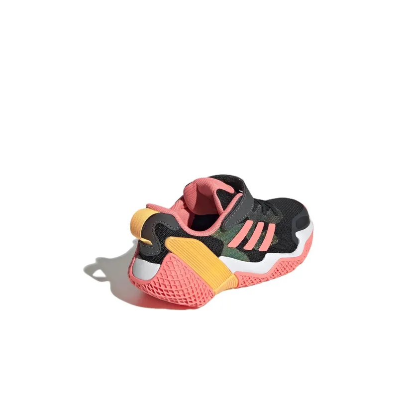 Adidas 4Uture Rnr El K Wear Resistant Low Top Kids' Running Shoes Black Pink Kids'-3