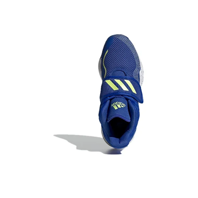 Adidas Deep Threat Primeblue J Abrasion Resistant Low Top Children's Basketball Shoes Blue Teenagers-4