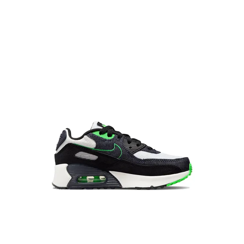 Nike Air Max 90 Leather SE PS 'Black Scream Green'-1