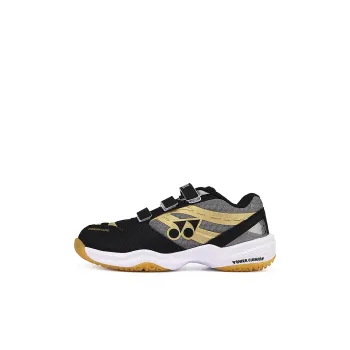 YONEX Lightweight Cushioning Low Top Badminton Shoes Black Gold Kids'