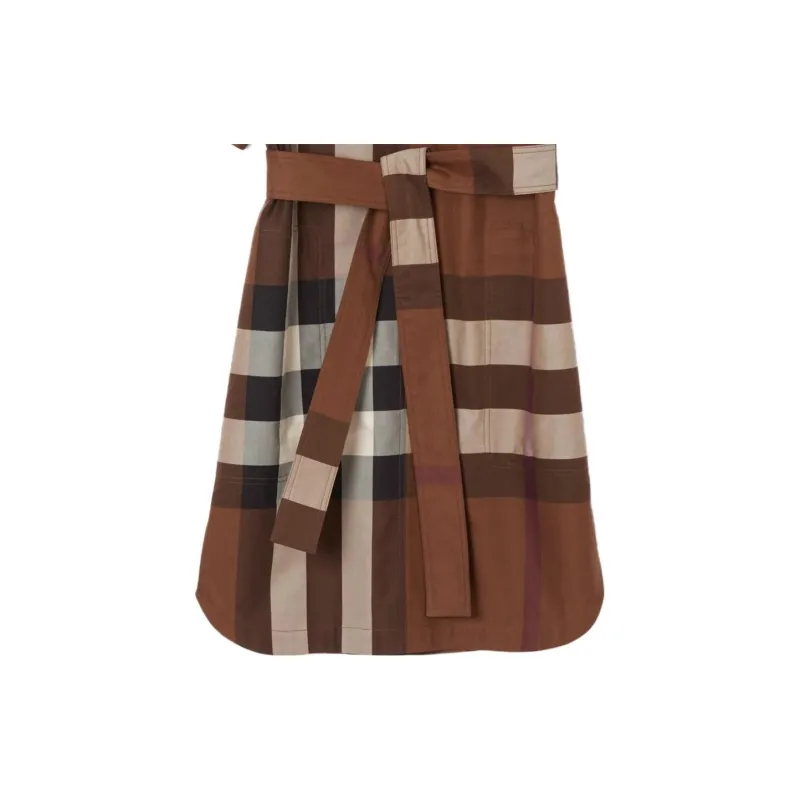 Burberry FW22 Short Sleeved Dresses Women's Khaki-3