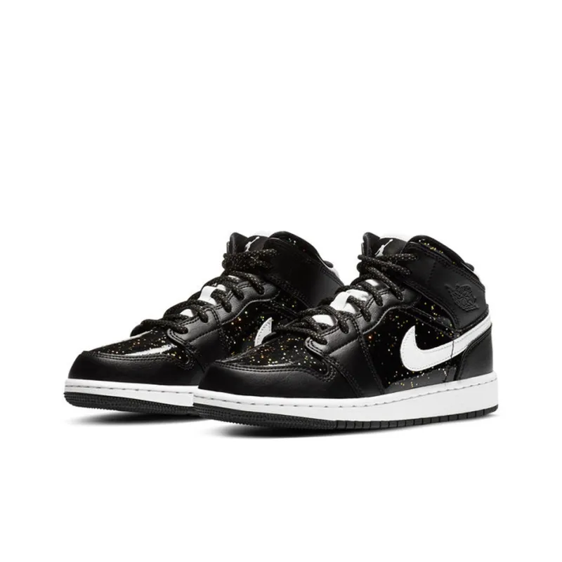 Jordan 1 Mid Black Speckle GS-2