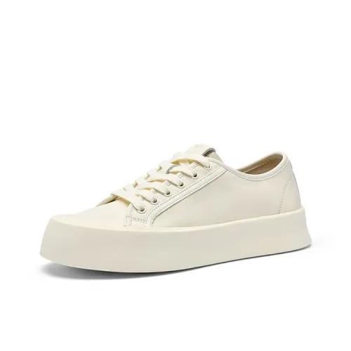 BASIC HOUSE Skateboard Shoes Men Low-Top White