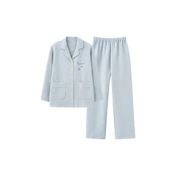UAVAE Pajama Set Women's Light Blue