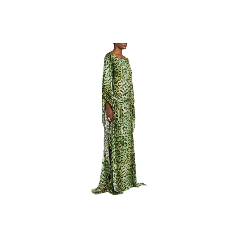 Roberto Cavalli Long Sleeved Dress Women's Green-2