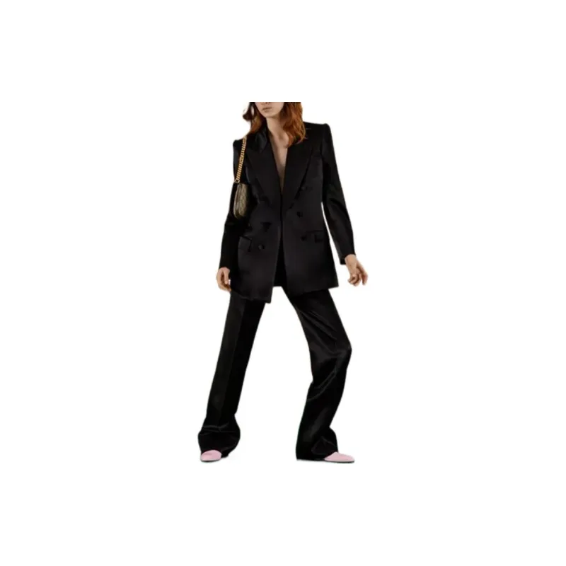 GUCCI Satin Straight leg Trousers-1