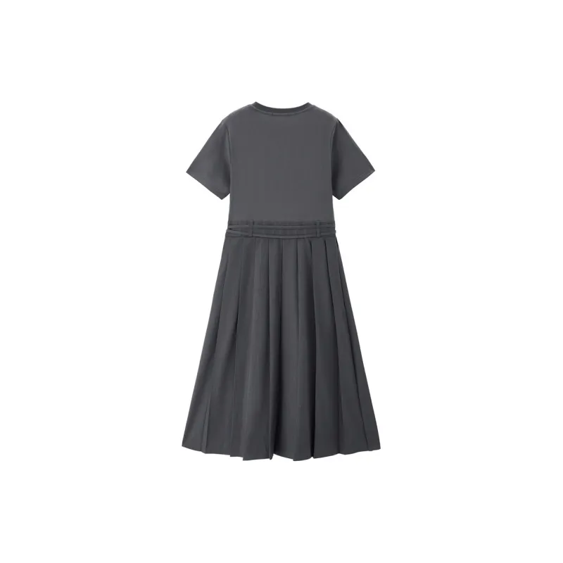 UNIQLO Short Sleeved Dresses Women's Celadon-1
