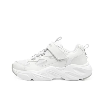 Skechers Slip Resistant Cushioning Abrasion Resistant Breathable Kids Lifestyle Shoes White Gray Teenagers