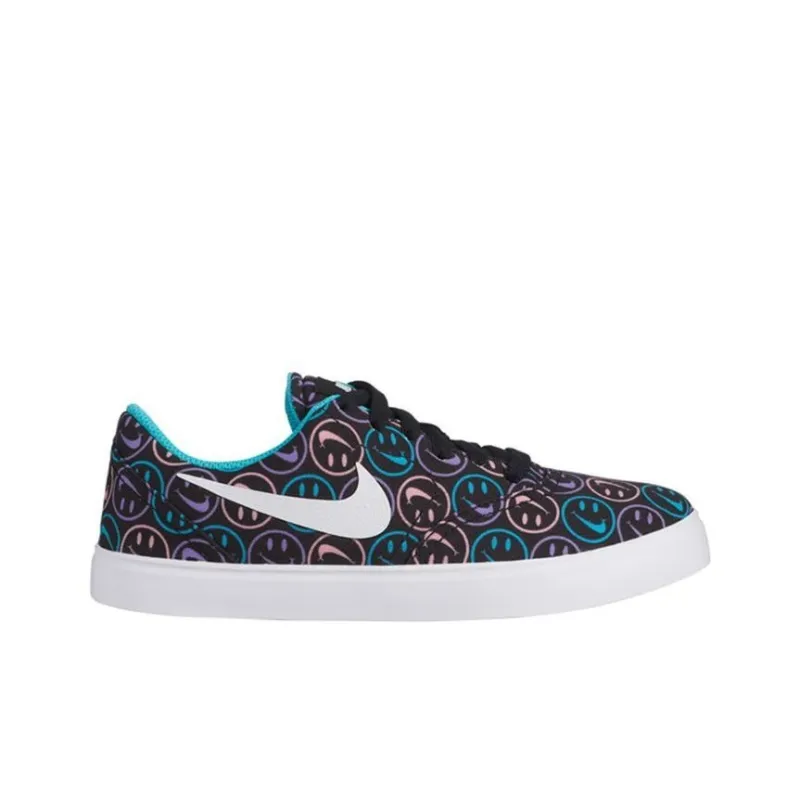 Nike SB Check Canvas Low Top Kids' Skateboarding Shoes Black Purple Teenagers-1