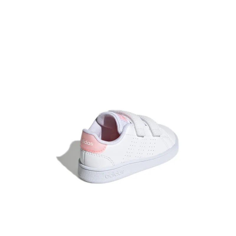 Adidas Neo ADVANTAGE Anti-Slip Wear-Resistant Low-Top Toddler Shoes White Infant And Toddler-3