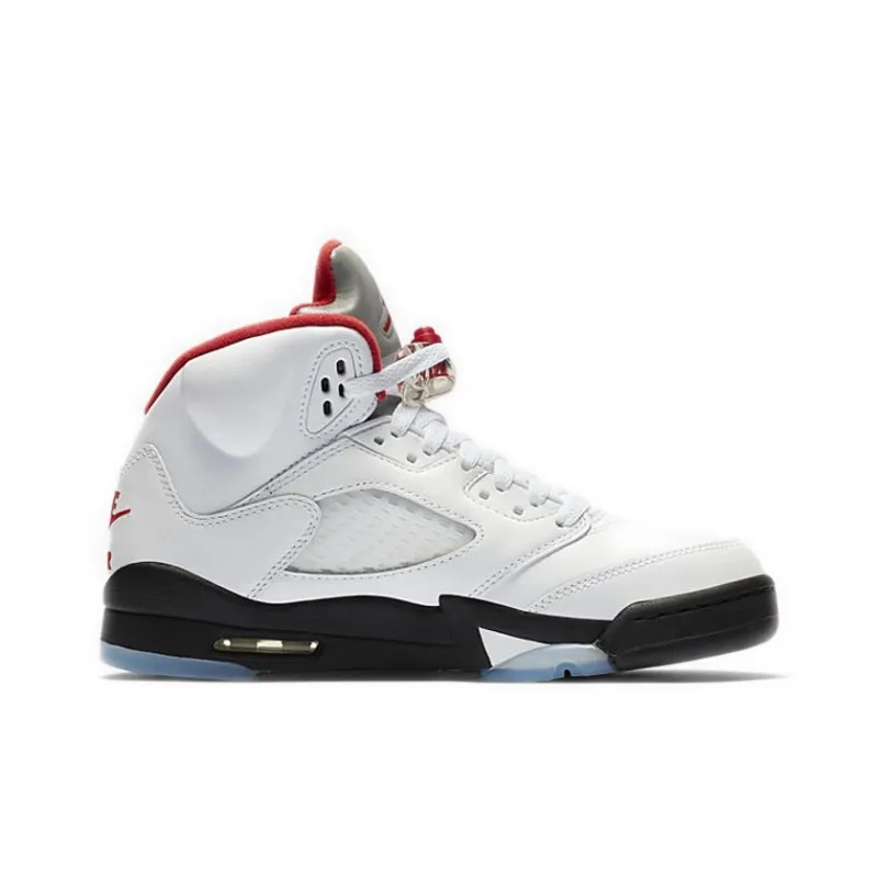 Jordan 5 Retro Fire Red Silver Tongue 2020 GS-1