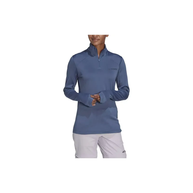 Adidas W MULTI 1/2 FL Sweatshirt Women's Blue-1