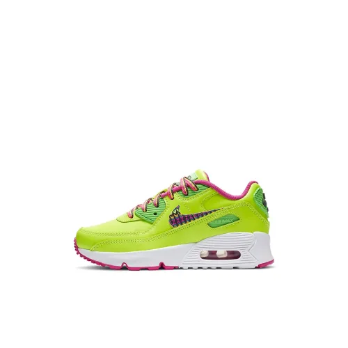 Nike Air Max 90 Leather Volt Fire Pink GS