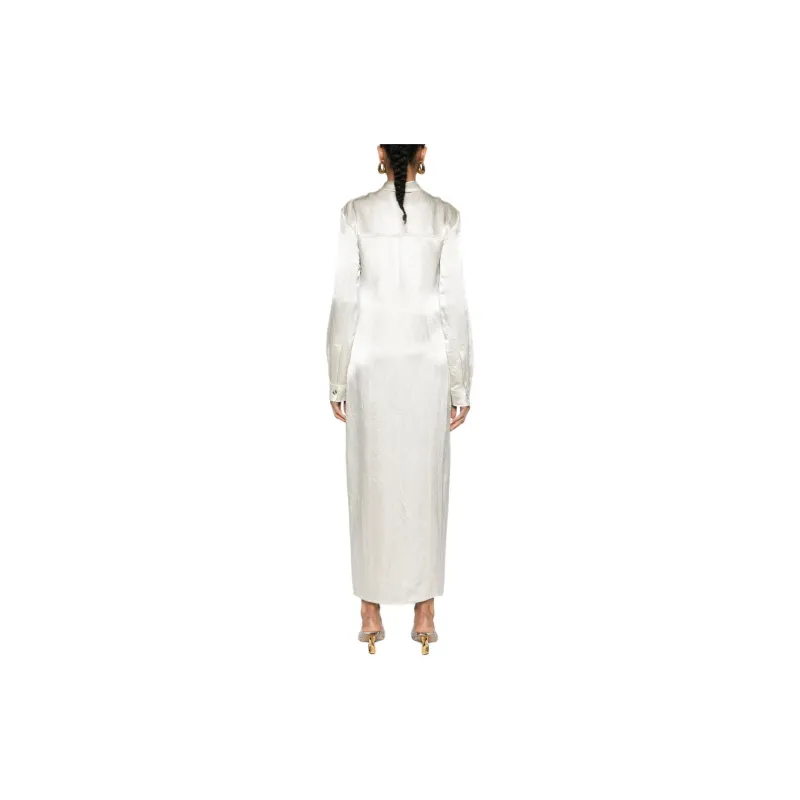 NANUSHKA Satin Shirt Maxi Dress-2