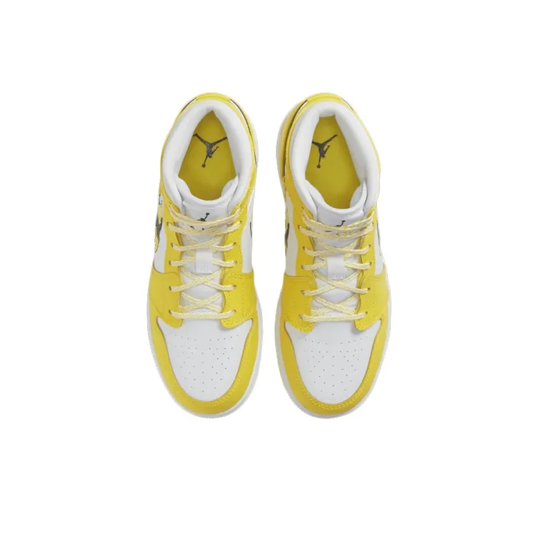 Jordan 1 Mid Dynamic Yellow Floral GS-4