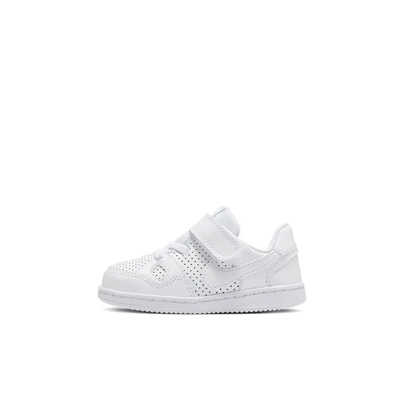 Nike Son Of Force Slip Resistant, Abrasion Resistant, Breathable Low Top Skateboard Shoes Pure White Infant And Toddler-0