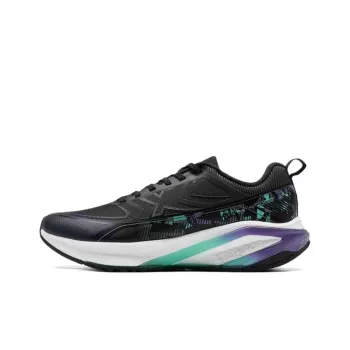 XTEP Starburst 2 Anti Slip Wear Resistant Low Top Casual Running Shoes Men's Black Cyan Purple