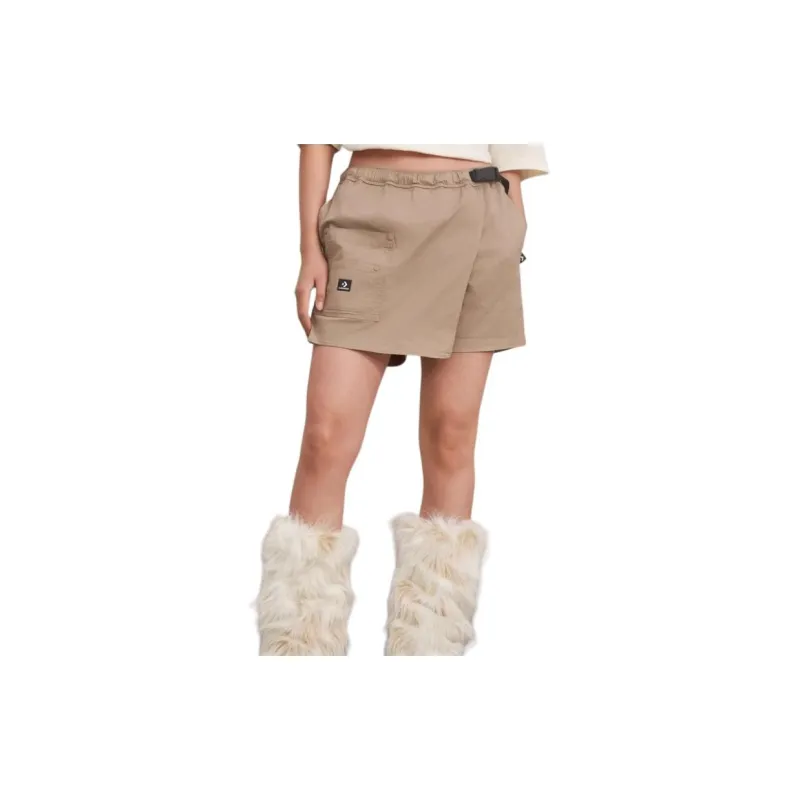 Converse Woven Festival Casual Shorts Women's Brown-3
