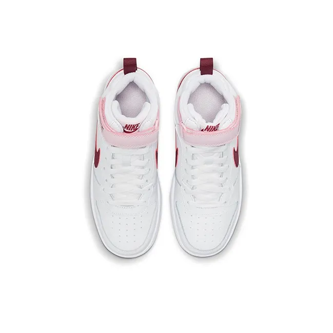 Nike Court Borough Mid 2 White Pink Foam GS-3