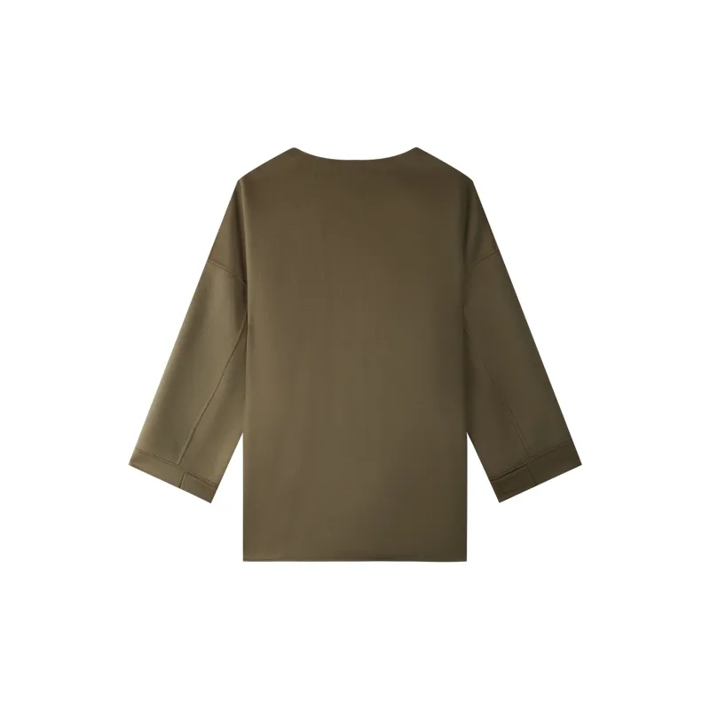 THE SEA LIFE Velvet feel Coat Women's Moss Green-1