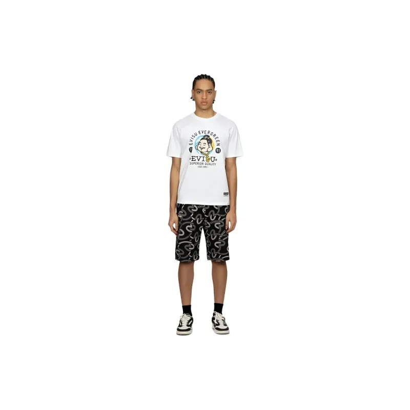 EVISU Short Sweatpants Men's Black-5