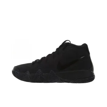 Nike Kyrie 4 'Triple Black' Kyrie 4 Slip Resistant Shock Absorbers Mid Top Performance Basketball Shoes Black Teenagers