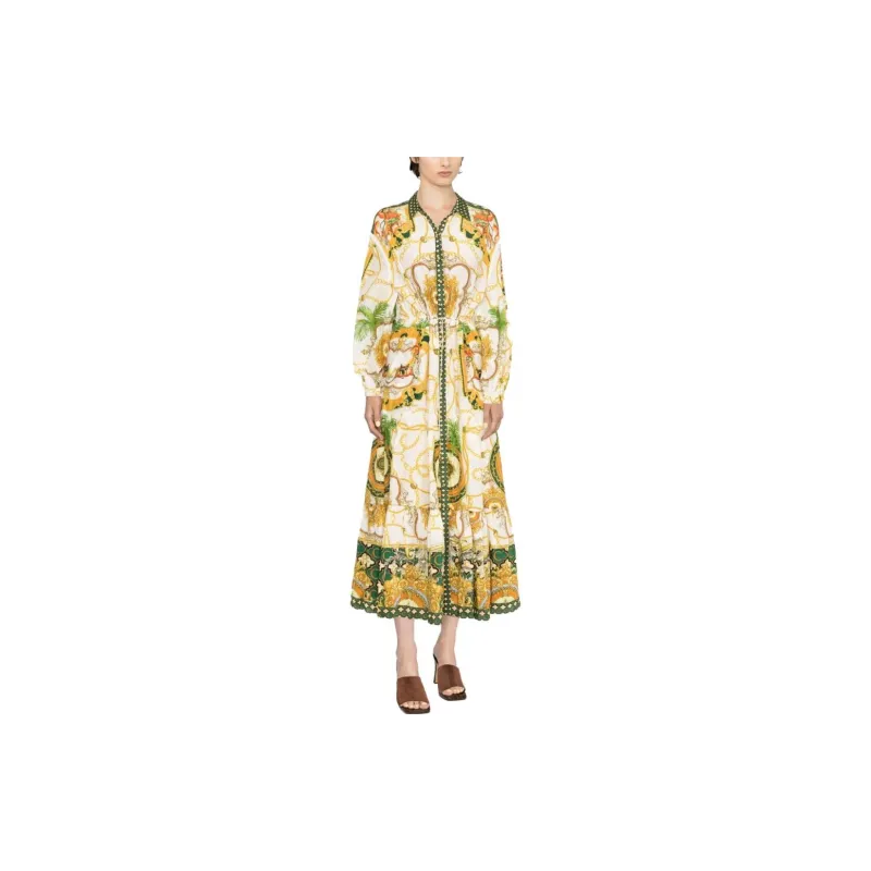 Camilla My Sweet Devotion-print Silk Dress-1