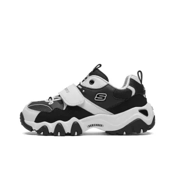 Skechers Kids Slip Resistant Cushioning Abrasion Resistant Low Top Casual Shoes White Black Teenagers